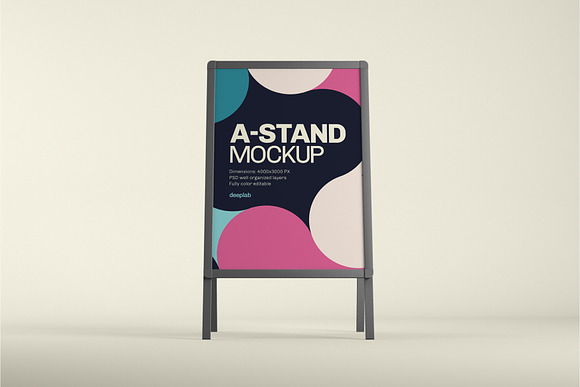 Advertising A-Stand Mockup Set in Print Mockups - product preview 4