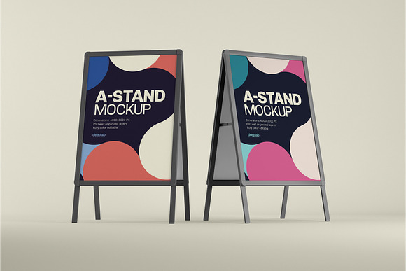 Advertising A-Stand Mockup Set in Print Mockups - product preview 7
