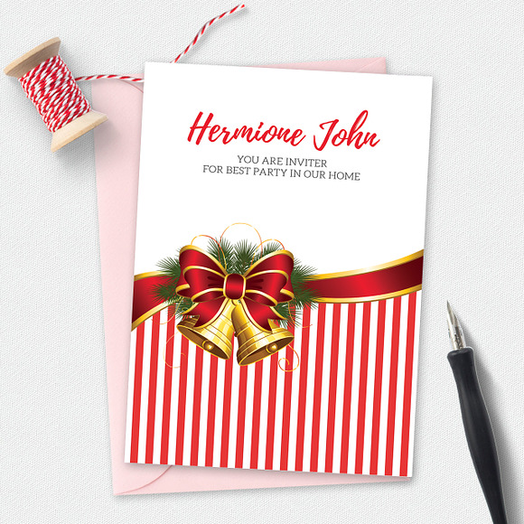 10 Christmas Party Invitation Cards in Invitation Templates - product preview 12