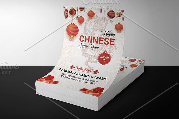 Chinese New Year Party Flyer - V1129 in Flyer Templates - product preview 1