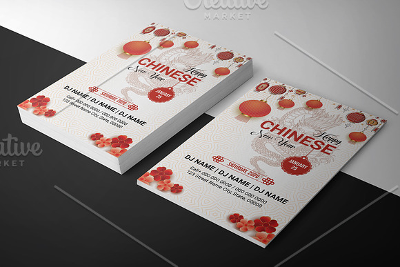 Chinese New Year Party Flyer - V1129 in Flyer Templates - product preview 2