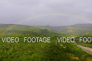 Rainbow over the river in the