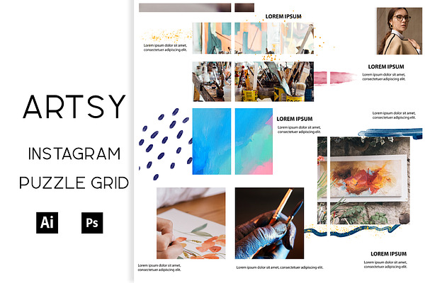 Artsy Instagram Grid Template