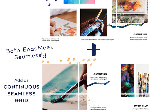 Artsy Instagram Grid Template in Instagram Templates - product preview 3