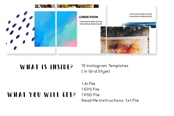 Artsy Instagram Grid Template in Instagram Templates - product preview 4