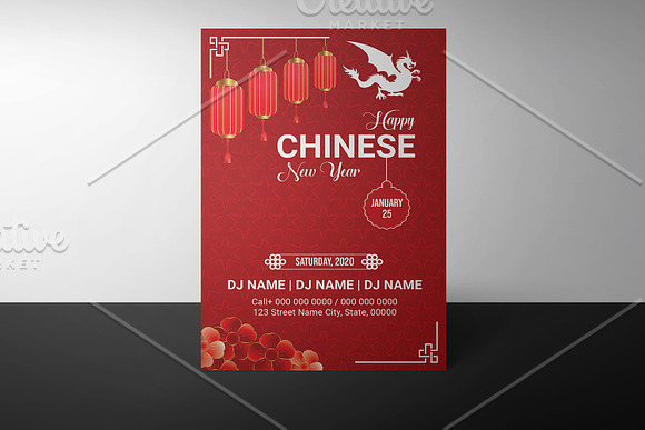 Lunar New Year Party Flyer V1130 in Flyer Templates - product preview 2