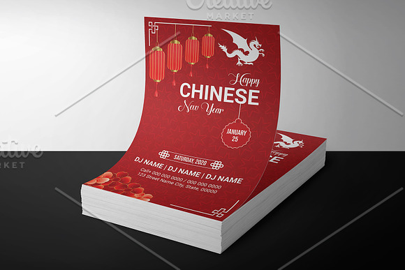 Lunar New Year Party Flyer V1130 in Flyer Templates - product preview 3