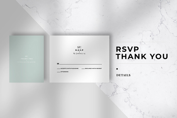 Minimal Wedding Invitation Suite in Wedding Templates - product preview 3