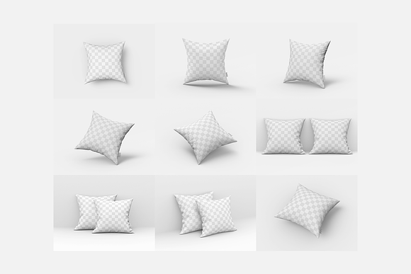 Square Pillow / Cushion MockUp in Product Mockups - product preview 10