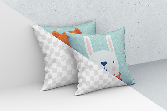 Square Pillow / Cushion MockUp in Product Mockups - product preview 11