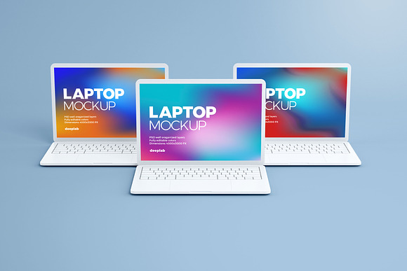 Macbook Pro Clay Mockup set in Mobile & Web Mockups - product preview 1