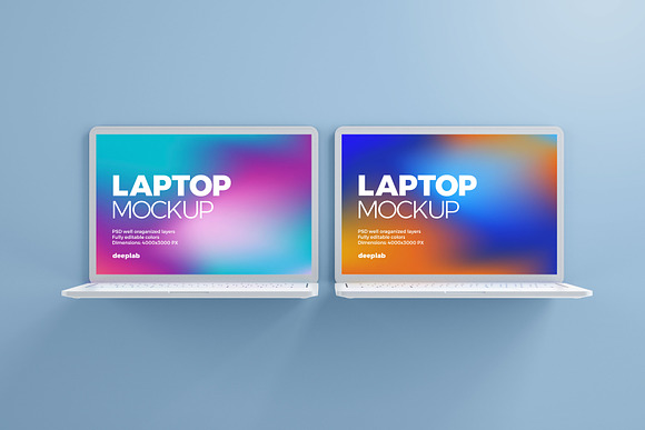 Macbook Pro Clay Mockup set in Mobile & Web Mockups - product preview 3