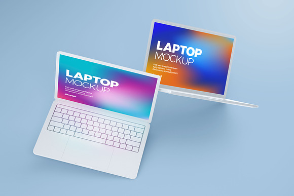 Macbook Pro Clay Mockup set in Mobile & Web Mockups - product preview 6