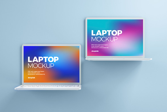 Macbook Pro Clay Mockup set in Mobile & Web Mockups - product preview 7