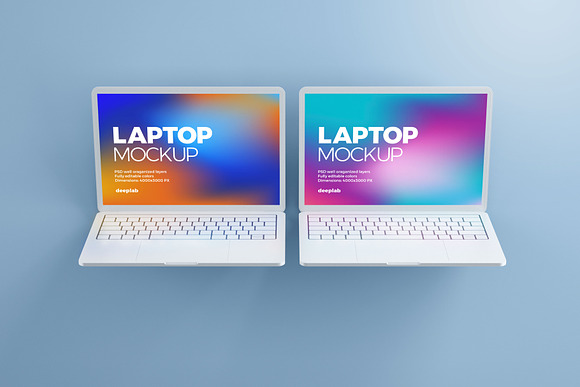 Macbook Pro Clay Mockup set in Mobile & Web Mockups - product preview 9