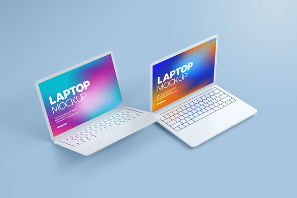 Macbook Pro Clay Mockup set in Mobile & Web Mockups - product preview 13