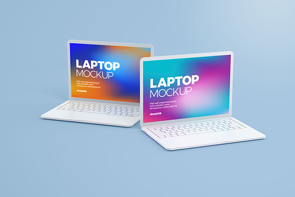 Macbook Pro Clay Mockup set in Mobile & Web Mockups - product preview 15