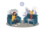 Psychotherapy session vector