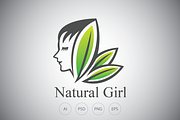 Natural Girl Logo Template