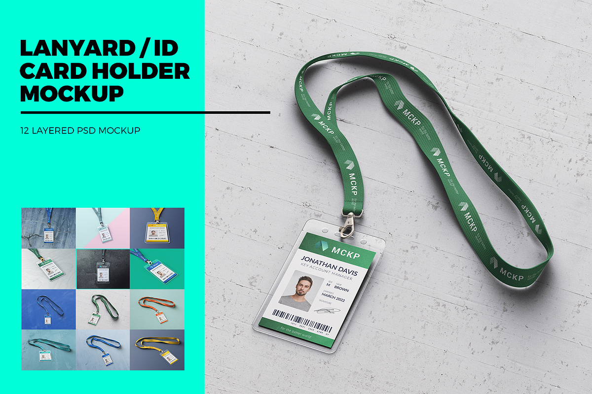 Lanyard / ID Card Holder MockUp in Branding Mockups - product preview 8