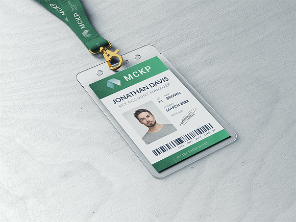 Lanyard / ID Card Holder MockUp in Branding Mockups - product preview 4