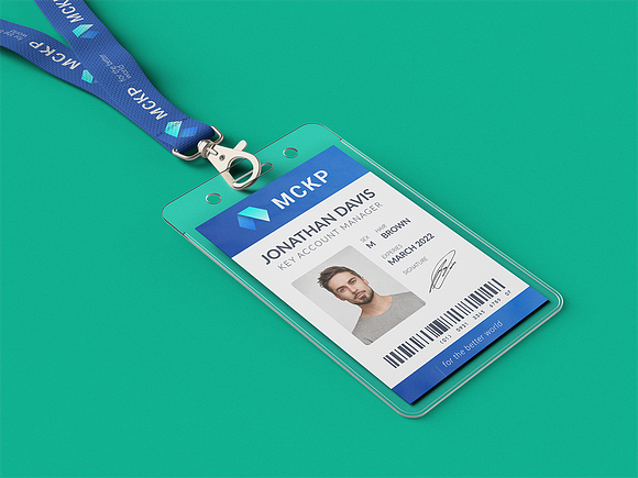 Lanyard / ID Card Holder MockUp in Branding Mockups - product preview 6