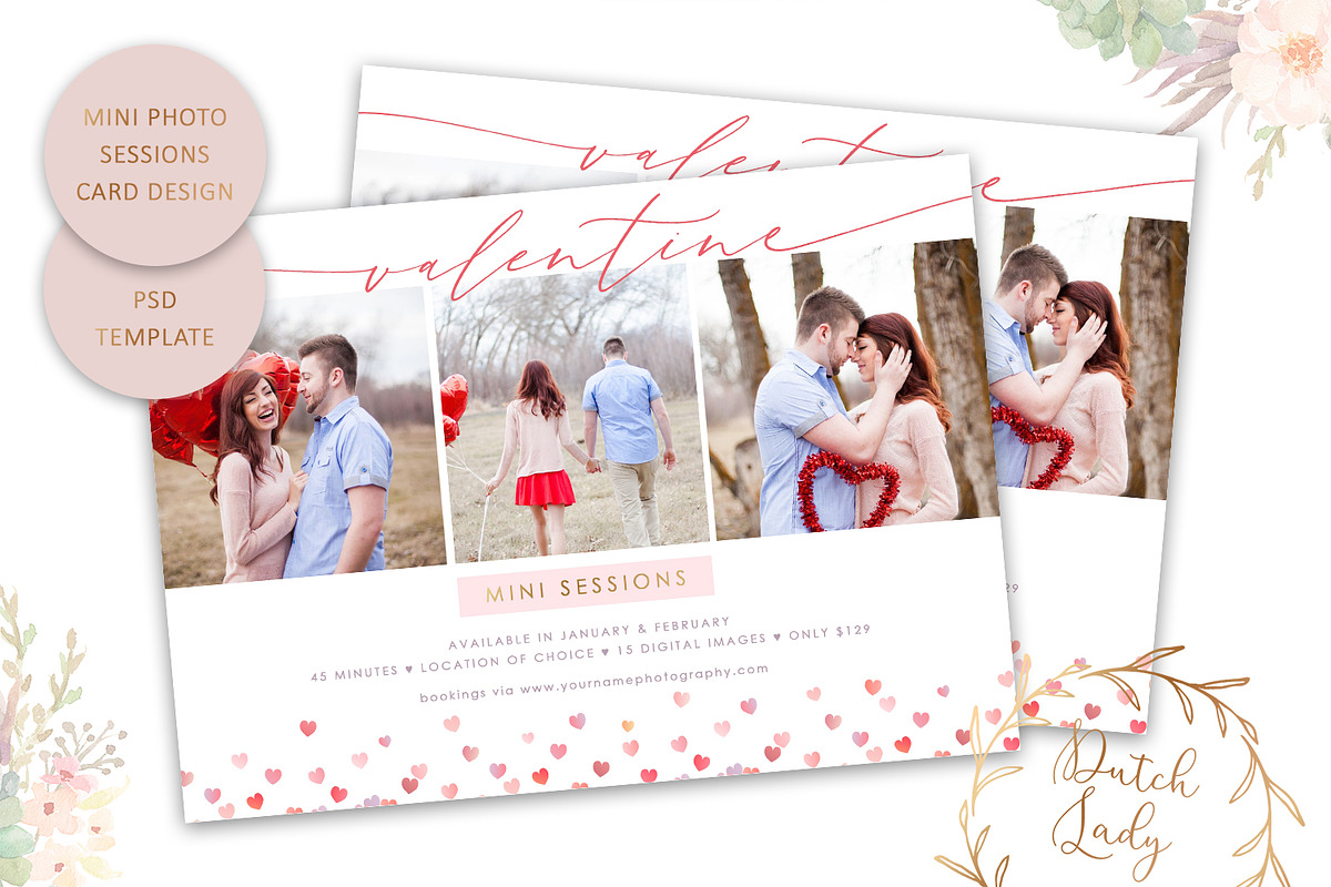PSD Photo Session Card Template #51 in Card Templates - product preview 8