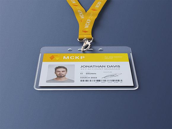 Lanyard / Name Tag Badge MockUp in Branding Mockups - product preview 3