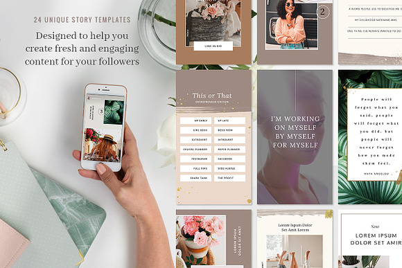 Instagram Story Canva Bundle | Vol 1 in Instagram Templates - product preview 1