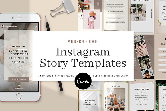 Instagram Story Canva Bundle | Vol 1 in Instagram Templates - product preview 2