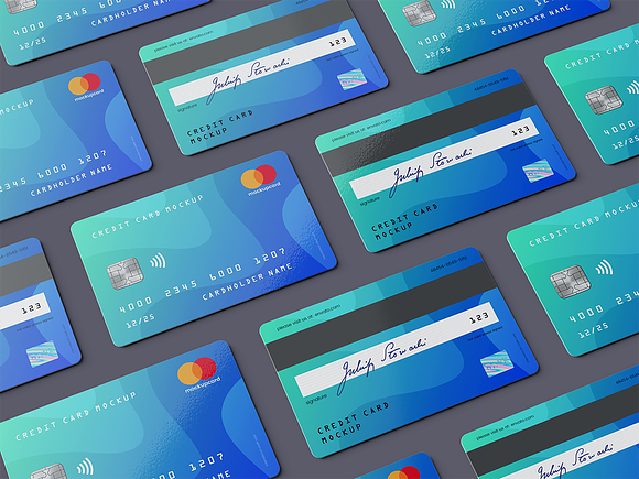 Credit Card / Membership Card MockUp in Branding Mockups - product preview 5