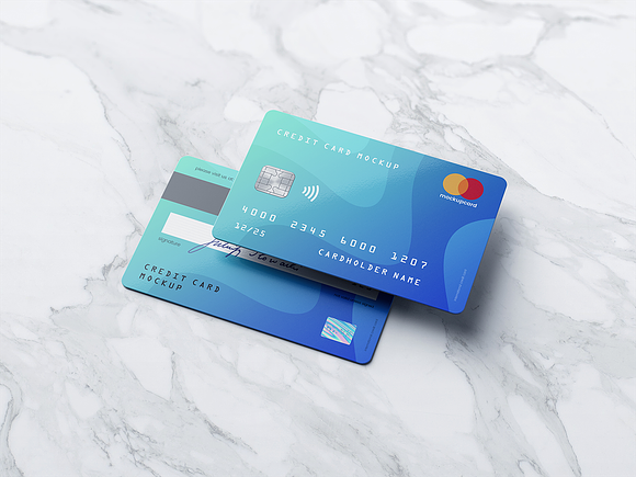 Credit Card / Membership Card MockUp in Branding Mockups - product preview 7