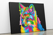 Fox colorful popart vector artwork