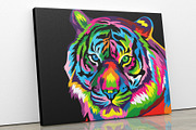 Tiger colorful popart vector artwork
