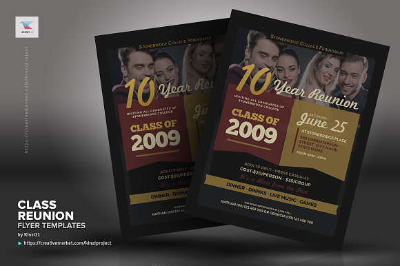 Class Reunion Flyer Templates in Flyer Templates - product preview 1