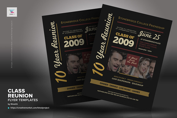 Class Reunion Flyer Templates in Flyer Templates - product preview 2