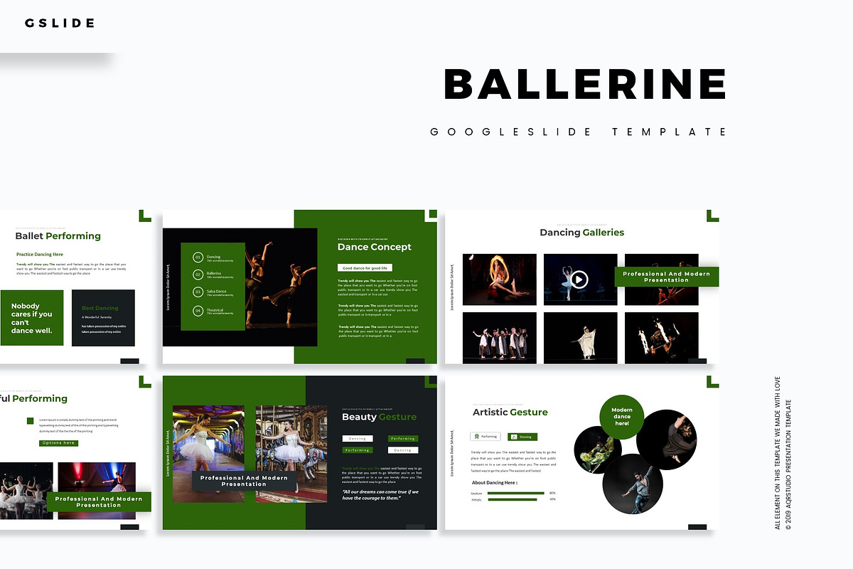 Ballerine - Google Slides Template in Google Slides Templates - product preview 8