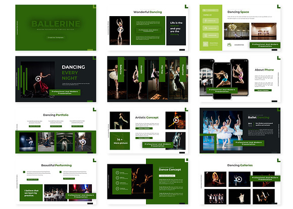 Ballerine - Google Slides Template in Google Slides Templates - product preview 1