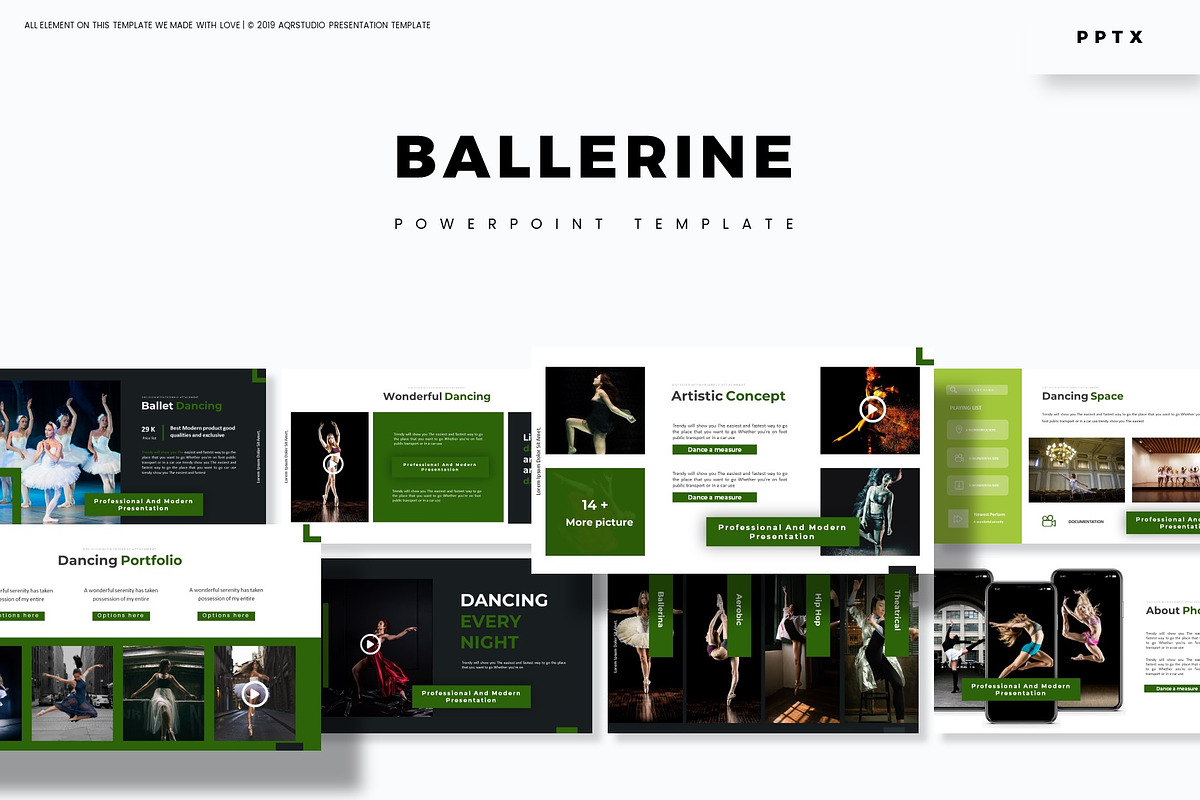 Ballerine - Powerpoint Template in PowerPoint Templates - product preview 8