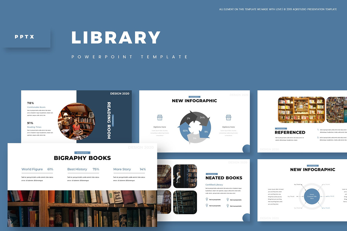 Library - Powerpoint Template in PowerPoint Templates - product preview 8