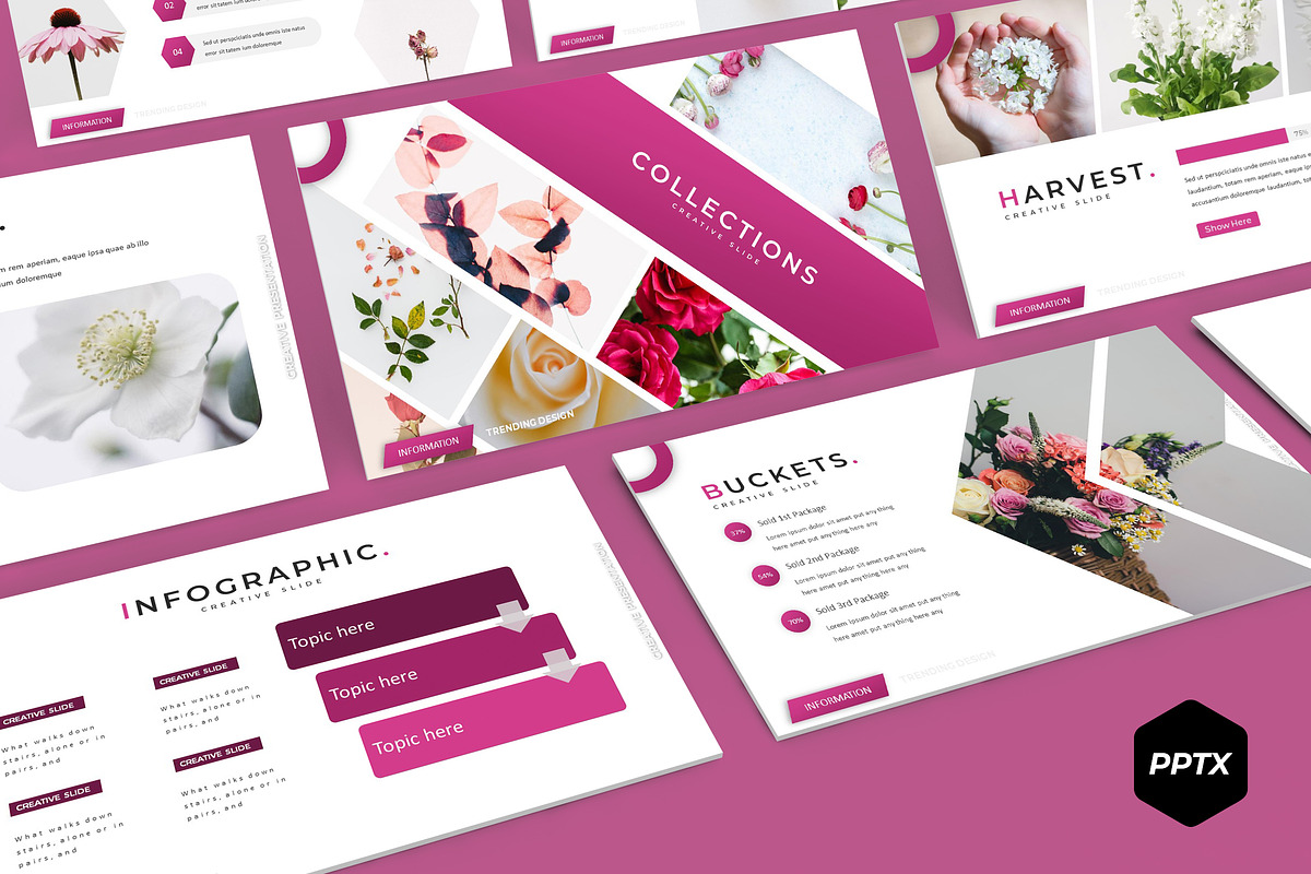 The Flowers - Powerpoint Template in PowerPoint Templates - product preview 8