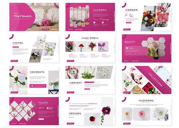 The Flowers - Powerpoint Template in PowerPoint Templates - product preview 1