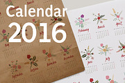 Fresh Flower Calendar for 2016.