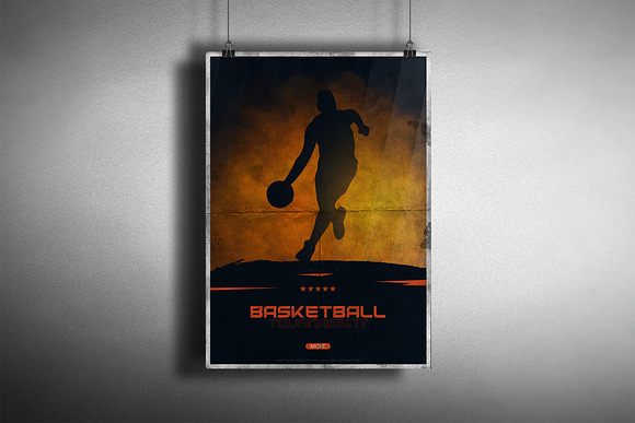 Set of 6 Basketball Posters in Invitation Templates - product preview 3