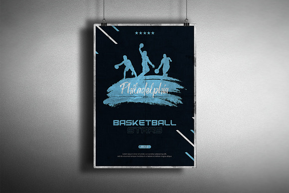 Set of 6 Basketball Posters in Invitation Templates - product preview 4