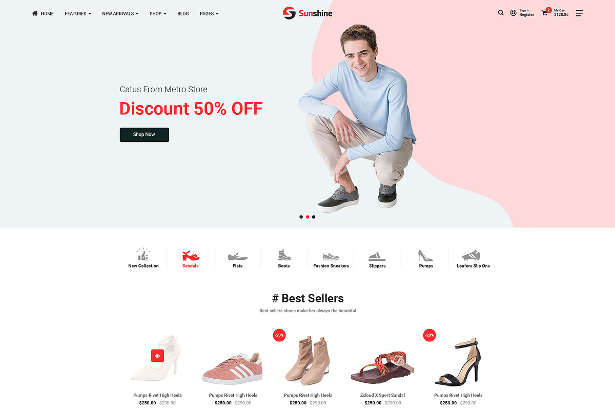 SM Sunshine - Magento 2 Theme in Magento Themes - product preview 8