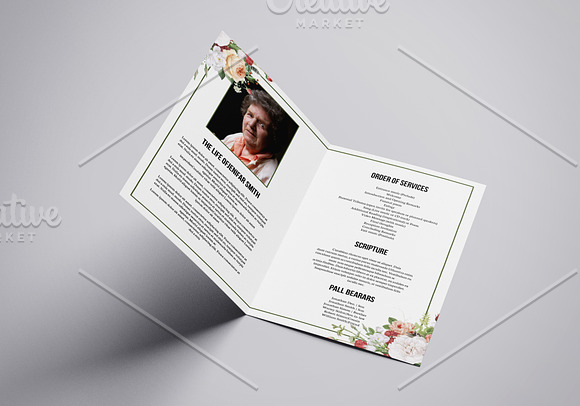 Printable Funeral Brochure - V977 in Brochure Templates - product preview 1