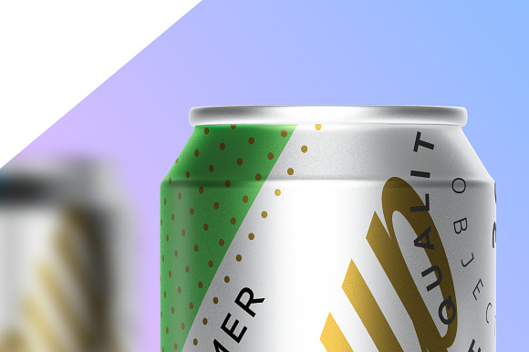Aluminum Can Poster Mockup 330ml in Product Mockups - product preview 2