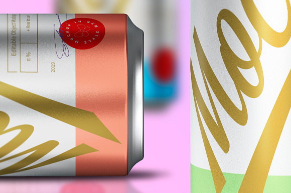 Aluminum Can Poster Mockup 330ml in Product Mockups - product preview 4