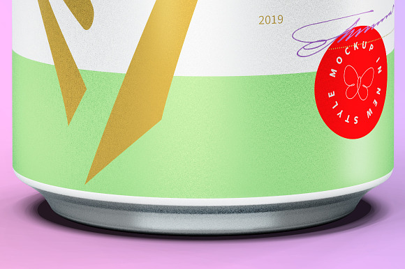 Aluminum Can Poster Mockup 330ml in Product Mockups - product preview 5